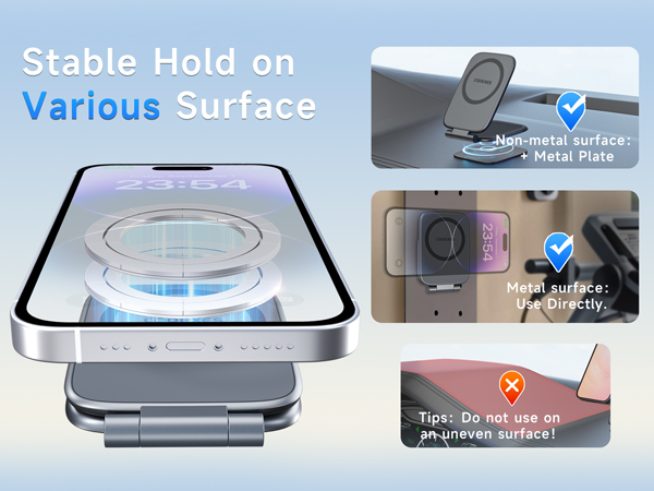 dual-sided magnets phone holder