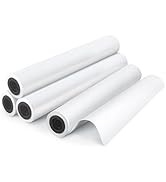 36" x 150' Wide Format Plotter Paper, Goefun CAD Bond Paper Rolls 2" Core for CAD Printing on Wid...