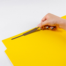 Adhere on the folder