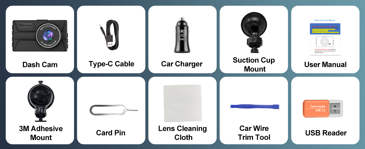 dash cam front and rear