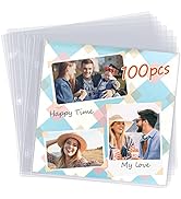 12x12 Scrapbook Page Protectors, 100 Pack, Scrapbook Refill Pages Protective Sleeves, Heavyweight...