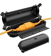 Restmo 2 Pack Compact Outdoor Extension Cord Cover, IP44 Waterproof Box and Safety Housing Case, ...