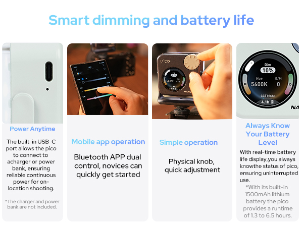 Pico RGB full color led video light