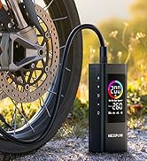 NEXPOW 150 PSI Tire Inflator Portable Air Compressor, 12000mAh Battery Auto Shut-Off Air Pump for...