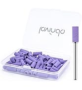 Lavinda Small Sanding Bands Nail Drill Bit, 80 Piece Extra Fine Sanding Bands for Nail Drill with...
