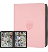 Trading Card Binder 16 Pocket, GERMUN PU Cover Card Binder for 1000+ Cards, Premium Trading Card ...