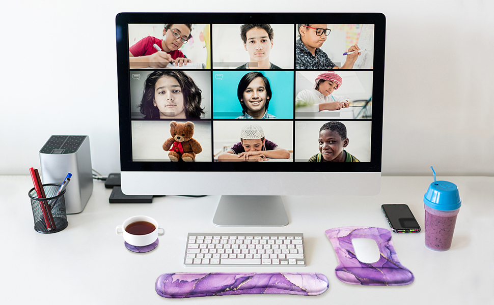 Ergonomic Keyboard Wrist Rest and Mouse Pad with Wrist Support Set