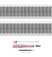 PASISIBICK 100 Pieces Plastic Beadable Pen Refills, 2.44 inch/6.2 cm Black Ink Smooth Writing Pen...