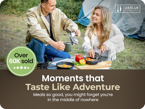 4-in-1 Camping Utensils 2-Pack Portable Travel Backpacking Cutlery