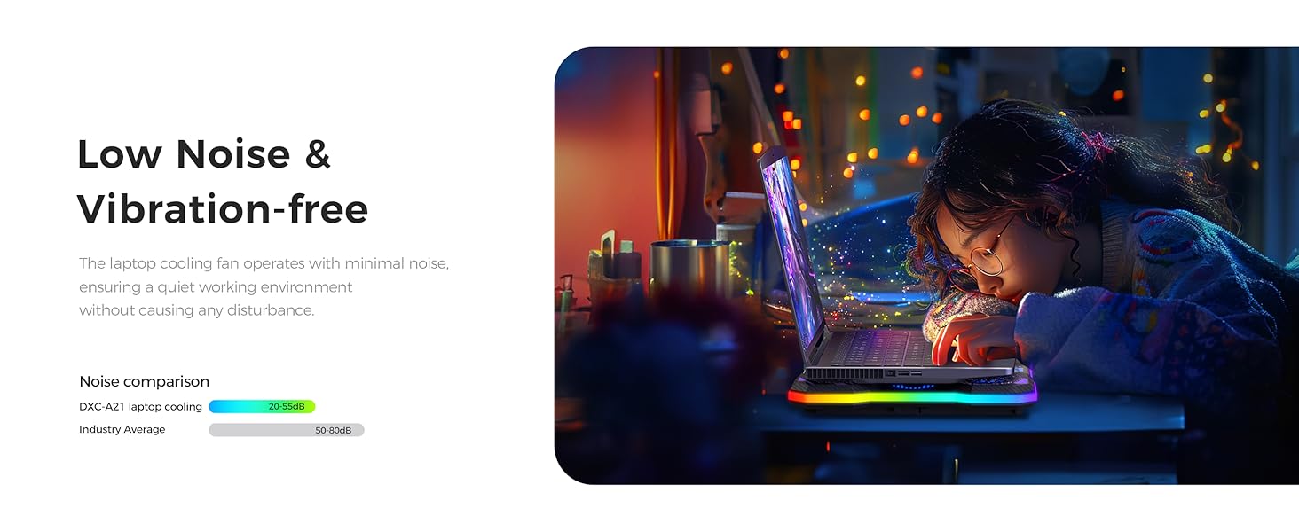 low noise laptop cooler