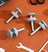 4pcs Gate Replacement Bolts: 2.95X1.38X1.38in Threaded Spindle Rods Pet and Gates Durabl...