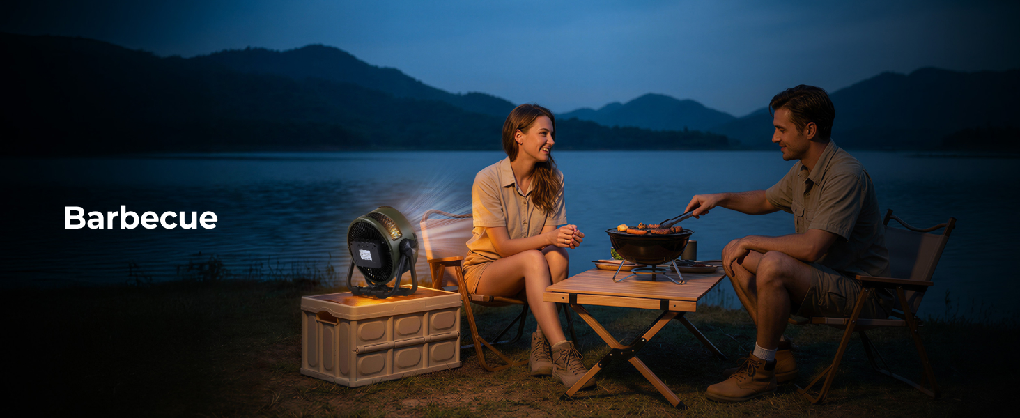 Battery Powered Fan for Barbecue