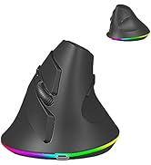 Wireless Mouse Bluetooth Rechargeable Dual Mode Ergonomic Vertical Large Carpal Tunnel Ergo Optic...