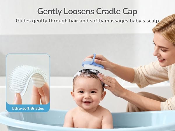 3 step cradle cap brush