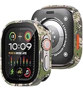 KUVPIUS Luxury Metal Watch Case, Ultra 2 Ultra 3 Watch Case, Apple Watch 49MM Screen Protector, B...