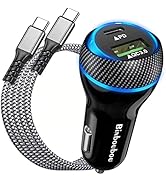 48W PD USB C Car Charger,BiNboubou (PD30W&amp;QC18W) PPS Type C Super Fast Charge Car Adapter Cigaret...