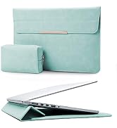 KALIDI 13.3-14 inch Laptop Stand Sleeve Case Faux Suede Leather for 13.3 13.5 13.6 14 inches MacB...