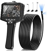 [Dual Lens] Endoscope Camera with Light, 1080 HD Screen Borescope 4.3" Screen, IP67 Waterproof Bo...