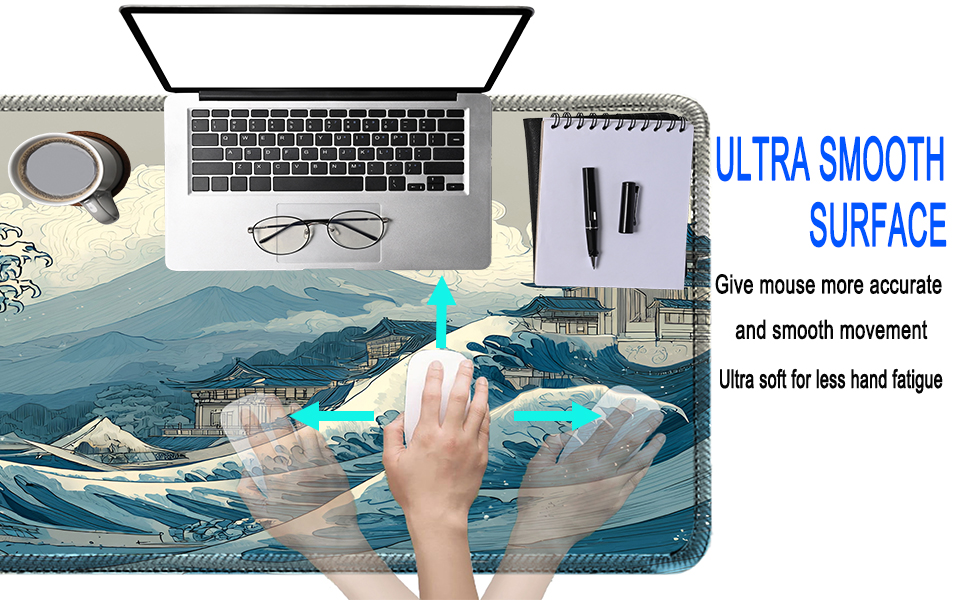 kanagawa mouse pad japanese wave mouse pad xl mouse pad