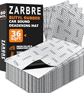 ZARBRE 80 mil 36 sqft Sound Deading Material for Cars , 33 pcs Butyl Automotive Sound Deade...