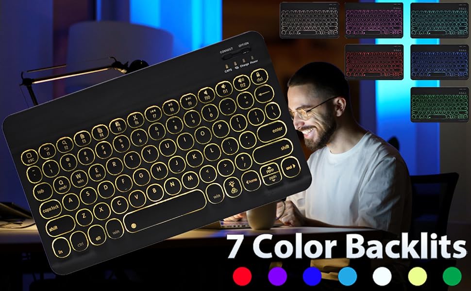 BRIGHT Backlit keyboard-And you can choose different light colors as you want