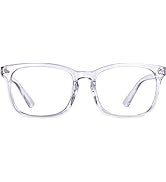 MAXJULI Blue Light Blocking Glasses,Computer Reading/Gaming/TV/Phones Glasses for Women Men(Trans...