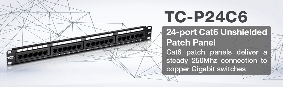 24-port,Cat6, Unshielded, Patch Panel