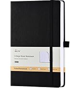 SUIN Lined Journal Notebook, Leather Hardcover Journal for Work, School, Travel, 100 GSM Paper, 1...