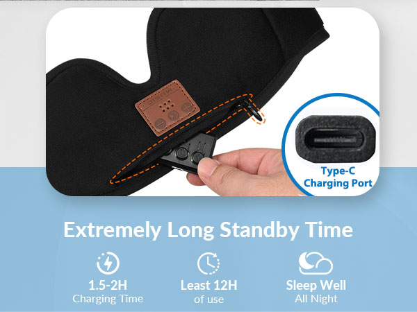 sleep mask with bluetooth headphones