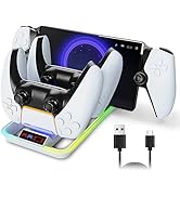 JDGPOKOO Charging Stand for PlayStation Portal Remote Player, 3 in 1 Charging Dock Station for PS...