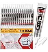 B7000 Rhinestone Glue Clear 16 PCS 15ml – Strong Transparent No Trace Jewelry Glue with Precision...