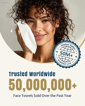 trusted worldwide 50000000+ face towels sold over the past year