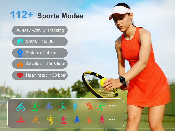 112+ Sports Modes fitness watch