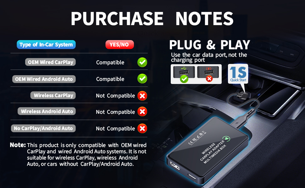 Wireless CarPlay Adapter