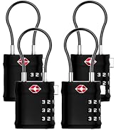 LUGGEX 4 Pack TSA Locks for Luggage, Luggage Locks TSA Approved | Suitcase Locks in Gift Box, Ult...