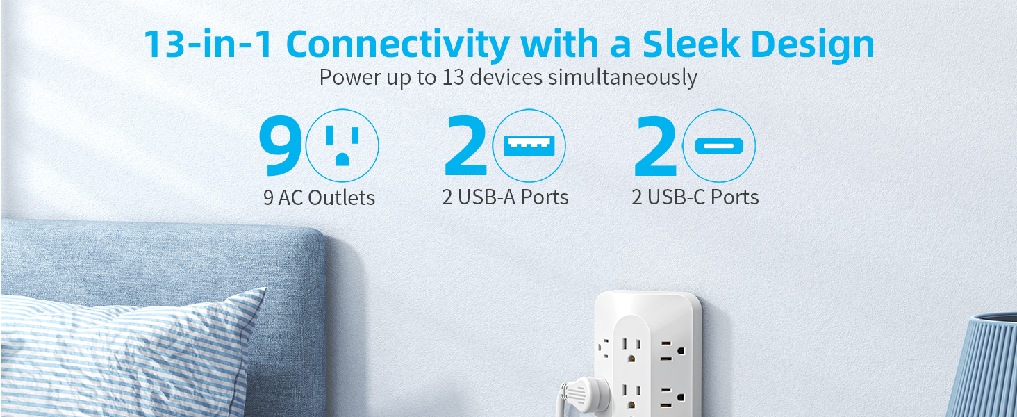 wall outlet extender wall adapter