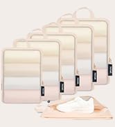 BAGAIL 6 Set Ultralight Compression Packing Cubes Packing Organizer for Travel Accessories Luggag...