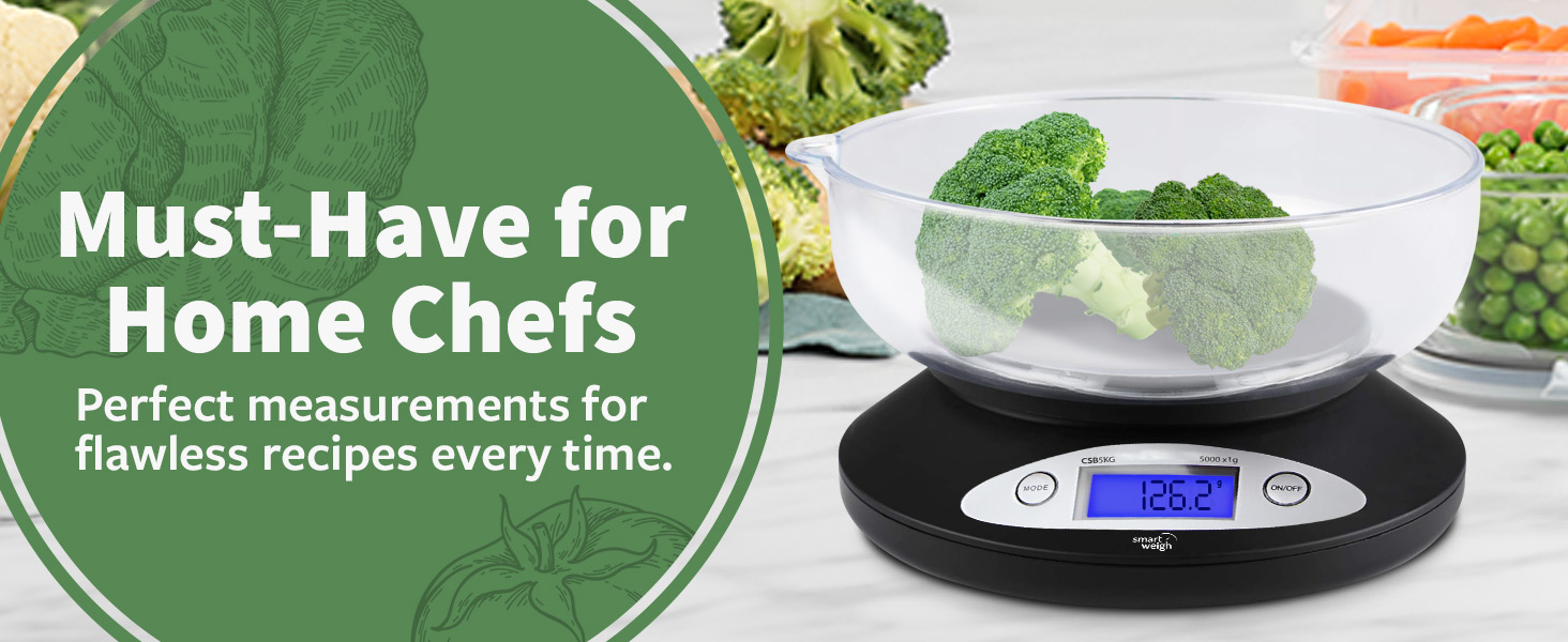 Smart Weigh Digital Kitchen Scale must have home chefs broccoli