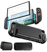 JDGPOKOO 4 in 1 Dockable Switch 2 Grip Case, TPU Protective Case for Nintendo Switch 2, Ergonomic...