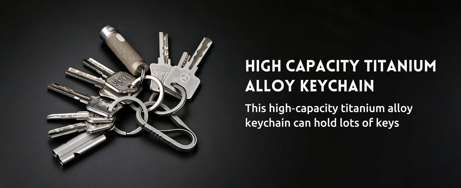 High Capacity Titanium Alloy Keychain