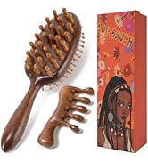 Moreinday Loc Brush for Dreads, Wooden Hair Brush, Wooden Comb for Women- Sandalwood