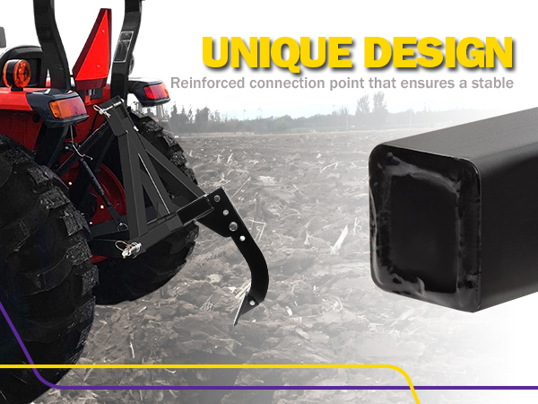 Hitch Mounted Trencher Fits 3 Point Hitch Subsoiler Lawn Ripper ATV UTV Tractor Plow Trench Digger