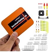 LoDinpo Mini Survival Fishing Kit–Compact Emergency Fishing Gear for Camping,Hiking,Bushcraft,Bac...