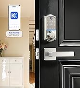 Veise VE017-B Fingerprint Smart Lock for Front Door, App Control, 7-in-1 Keyless Entry Deadbolt w...