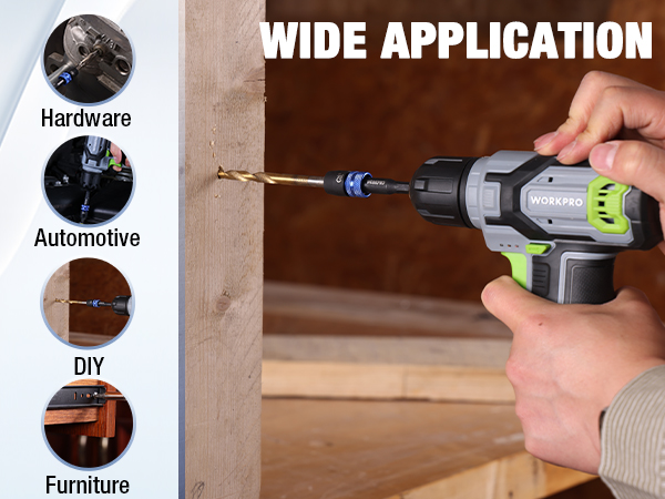 WORKPRO 2-pack 3" Impact Quick-Load Bit Holder Set