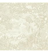 Ismoon 17.3''×78.7''Beige Peel and Stick Wallpaper Neutral Wall Paper Vintage Removable Self-Adhe...
