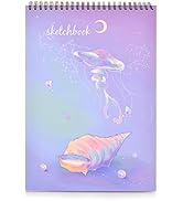 MEMX Sketch Book for Kids, 8”X11.5” 100 Pages(110gsm), Spiral Bound Artist Sketch Pad, Durable Ac...