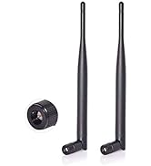 Bingfu Dual Band WiFi 2.4GHz 5GHz 5.8GHz 6dBi SMA Male Antenna (2-Pack) for Wireless Vedio Securi...