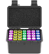 28 Slots 18650 Battery Organizer Case, IP67 Waterproof Protective Hard Case, Explosionproof Shock...