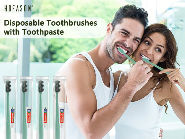 Disposable Toothbrushes with Toothpaste